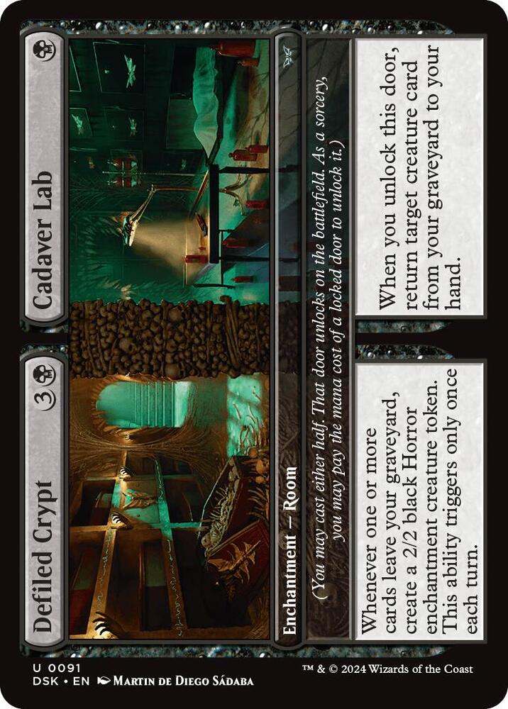Defiled Crypt // Cadaver Lab [Duskmourn: House of Horror] 91
