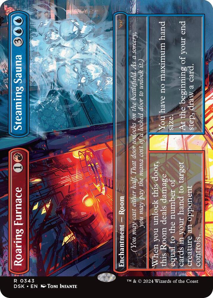 Roaring Furnace // Steaming Sauna (Borderless) [Duskmourn: House of Horror] 343