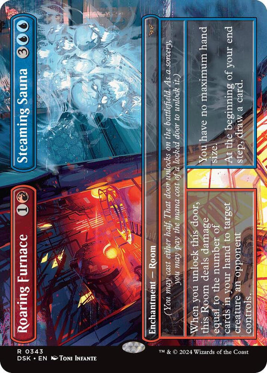 Roaring Furnace // Steaming Sauna (Borderless) [Duskmourn: House of Horror] 343