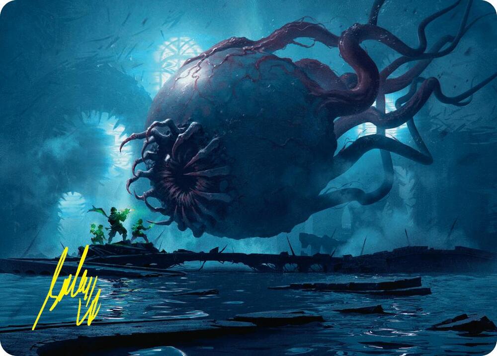 Abhorrent Oculus Art Card (Gold-Stamped Signature) [Art Series: Duskmourn: House of Horror] 3