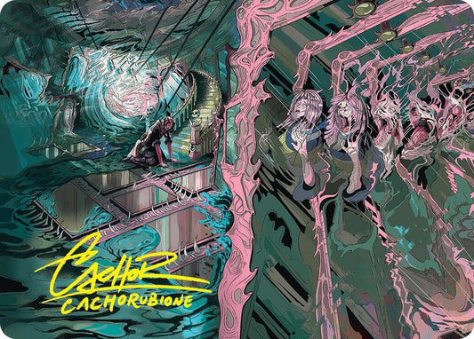 Mirror Room // Fractured Realm Art Card (Gold-Stamped Signature) [Art Series: Duskmourn: House of Horror] 36