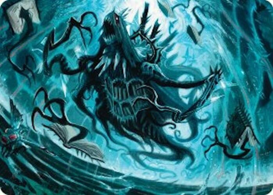 Overlord of the Floodpits Art Card [Art Series: Duskmourn: House of Horror] 4