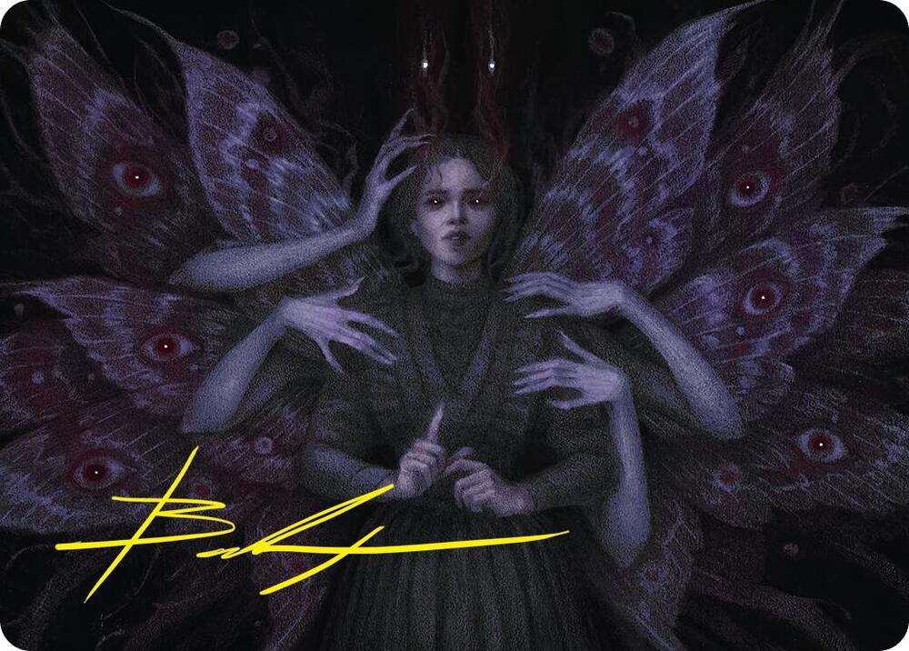 Demonic Counsel Art Card (7/54) (Gold-Stamped Signature) [Art Series: Duskmourn: House of Horror] 7