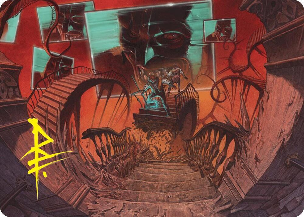 Let's Play a Game Art Card (Gold-Stamped Signature) [Art Series: Duskmourn: House of Horror] 8