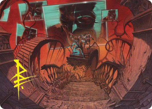 Let's Play a Game Art Card (Gold-Stamped Signature) [Art Series: Duskmourn: House of Horror] 8