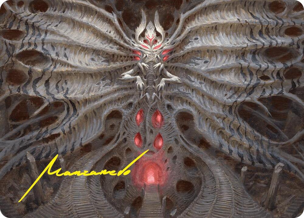Valgavoth, Terror Eater Art Card (Gold-Stamped Signature) [Art Series: Duskmourn: House of Horror] 10