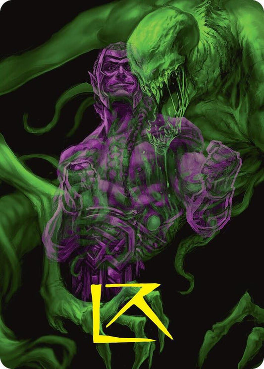 Tyvar, the Pummeler Art Card (Gold-Stamped Signature) [Art Series: Duskmourn: House of Horror] 41