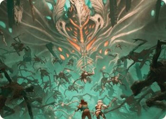 Valgavoth's Onslaught Art Card [Art Series: Duskmourn: House of Horror] 16