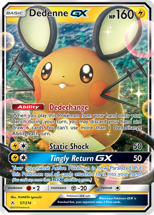 Dedenne-GX - 57/214 Unbroken Bonds