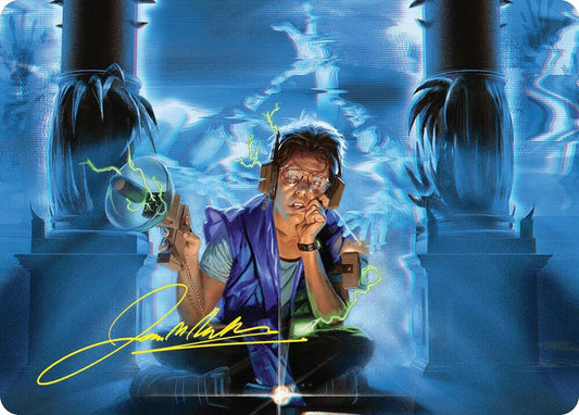 Oblivious Bookworm Art Card (Gold-Stamped Signature) [Art Series: Duskmourn: House of Horror] 22