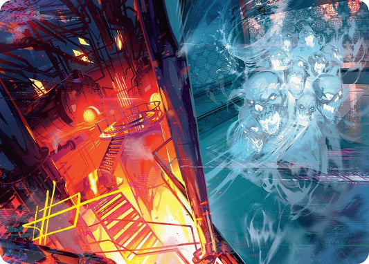 Roaring Furnace // Steaming Sauna Art Card (Gold-Stamped Signature) [Art Series: Duskmourn: House of Horror] 37