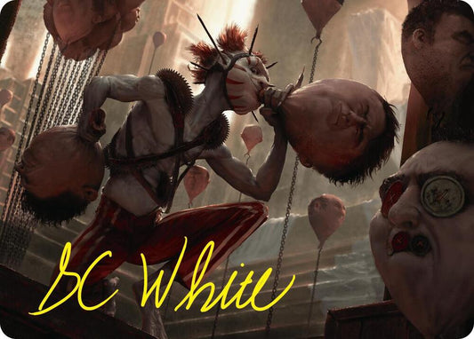 The Jolly Balloon Man Art Card (Gold-Stamped Signature) [Art Series: Duskmourn: House of Horror] 18