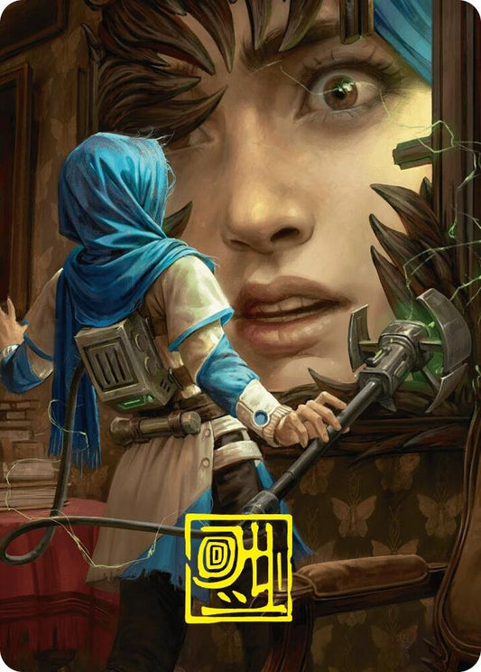 Reality Is Mine to Control Art Card (Gold-Stamped Signature) [Art Series: Duskmourn: House of Horror] 51