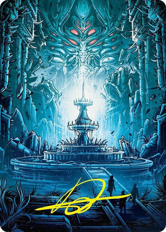 Island Art Card (Gold-Stamped Signature) [Art Series: Duskmourn: House of Horror] 28