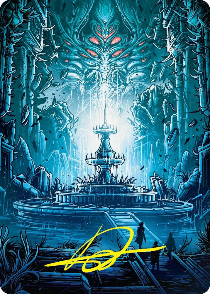 Island Art Card (Gold-Stamped Signature) [Art Series: Duskmourn: House of Horror] 28