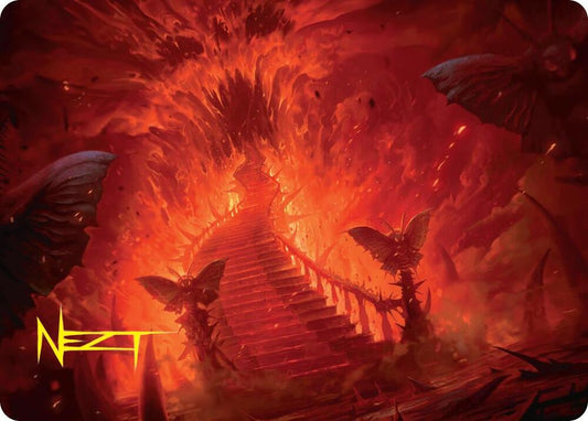 Mountain Art Card (Gold-Stamped Signature) [Art Series: Duskmourn: House of Horror] 30