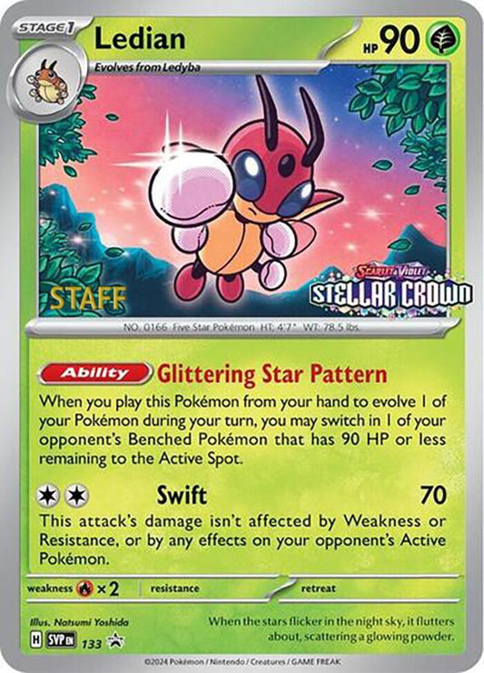 Ledian - 133 (Prerelease) [Staff] [SV: Scarlet & Violet Promo Cards] 133