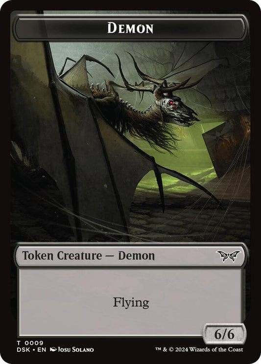 Demon // Manifest Double-Sided Token [Duskmourn: House of Horror] 9 // 18