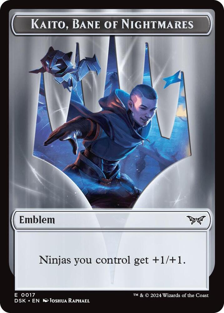 Emblem - Kaito, Bane of Nightmares // Gremlin Double-Sided Token [Duskmourn: House of Horror] 17 // 11