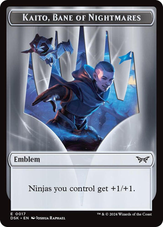 Emblem - Kaito, Bane of Nightmares // Gremlin Double-Sided Token [Duskmourn: House of Horror] 17 // 11