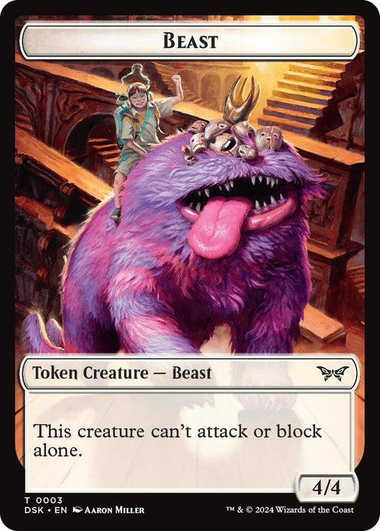 Beast Token [Duskmourn: House of Horror] 3