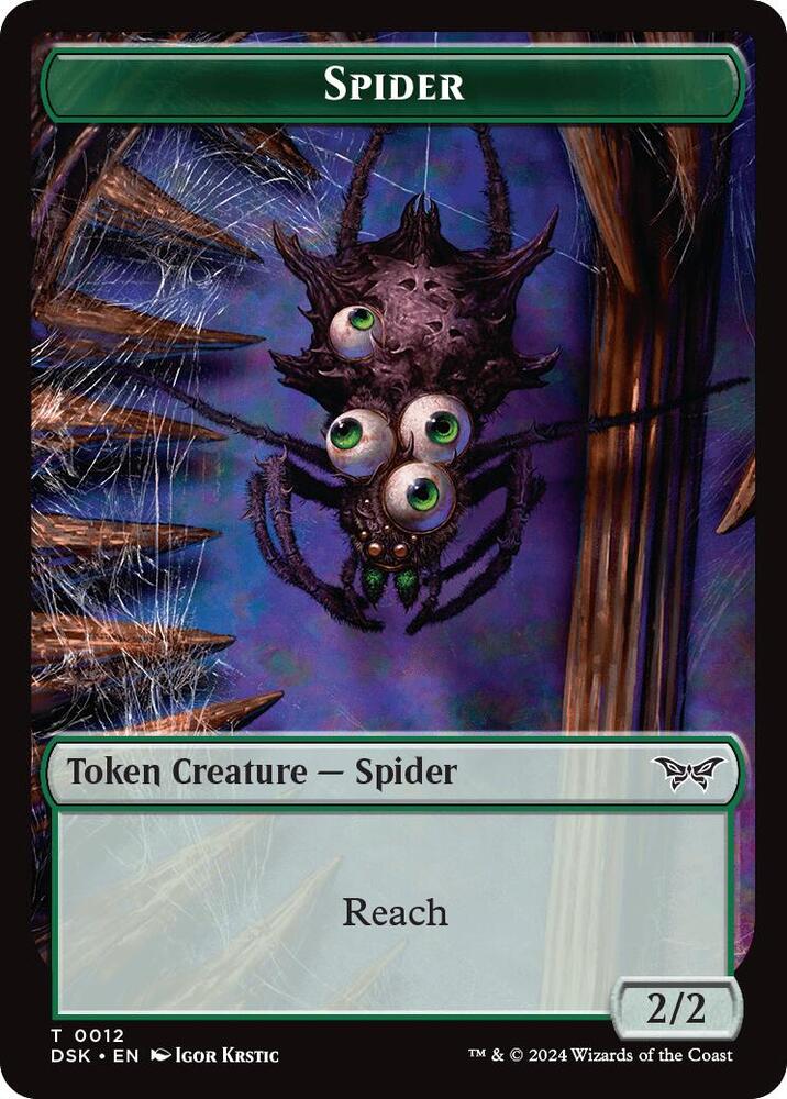 Spider // Manifest Double-Sided Token [Duskmourn: House of Horror] 12 // 18