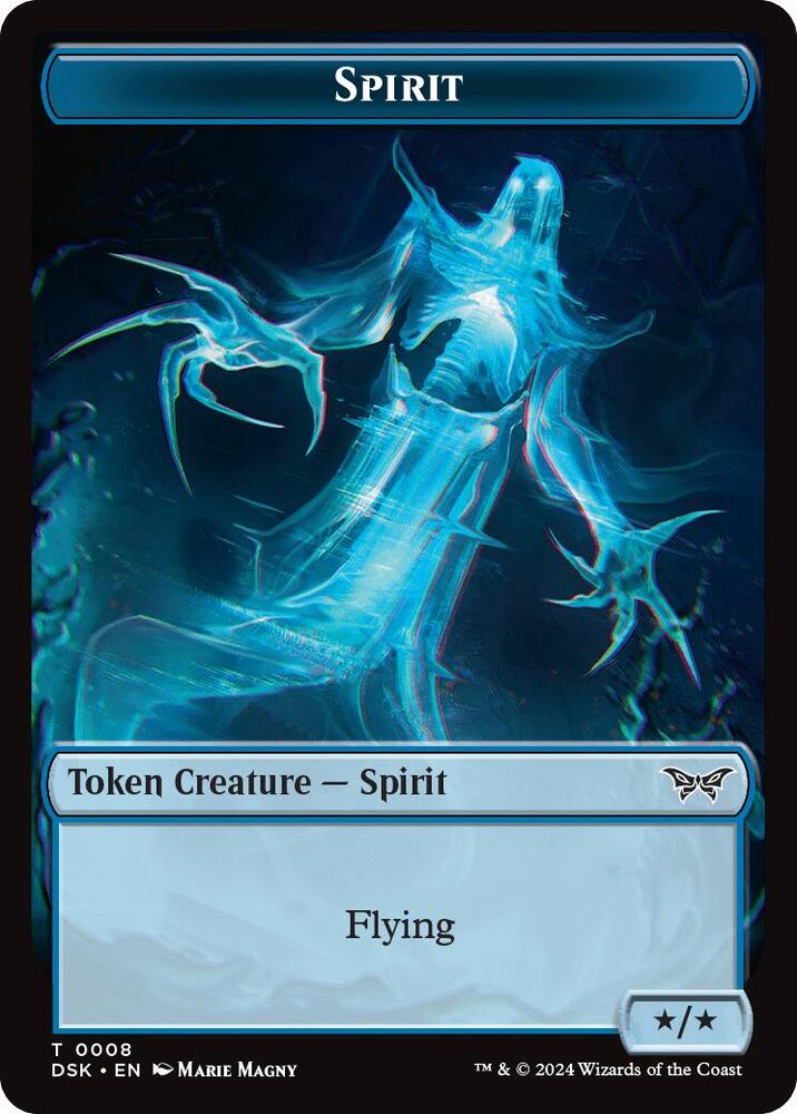 Spirit (0008) // Manifest Double-Sided Token [Duskmourn: House of Horror] 8 // 18