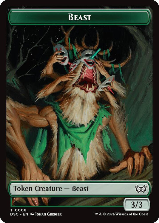 Beast // Scarecrow Double-Sided Token [Commander: Duskmourn: House of Horror] 8 // 23