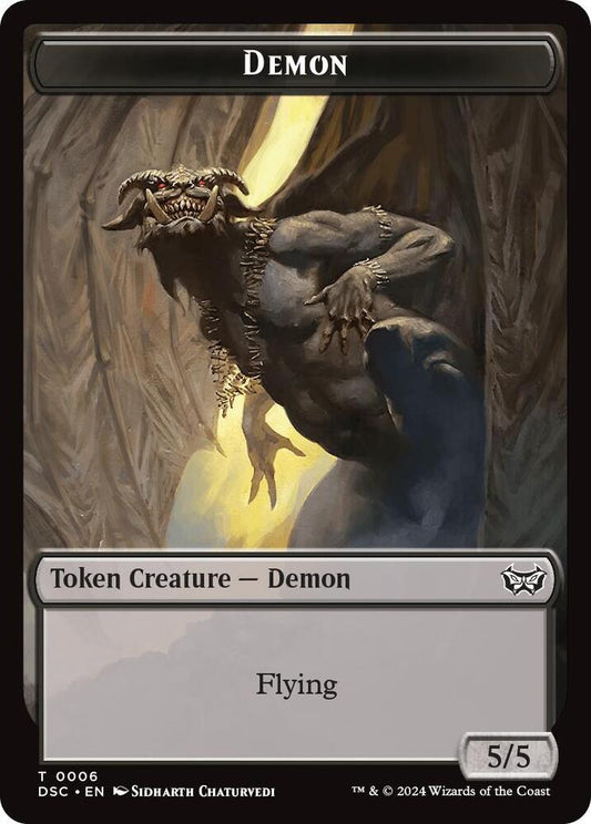 Demon // Bird Double-Sided Token [Commander: Duskmourn: House of Horror] 6 // 5