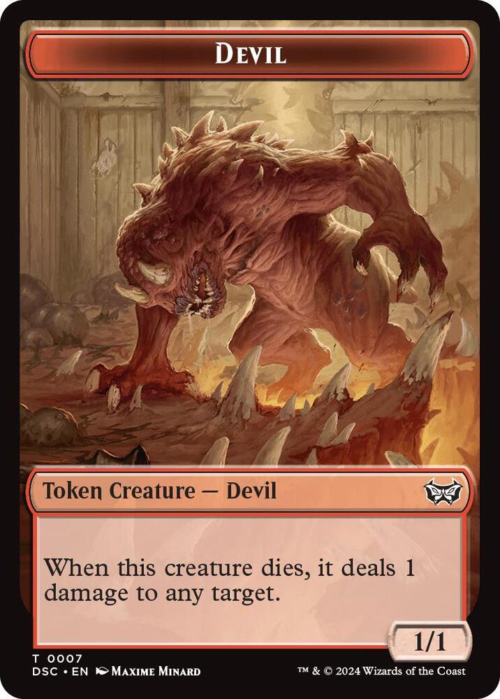 Devil // Scarecrow Double-Sided Token [Commander: Duskmourn: House of Horror] 7 // 23