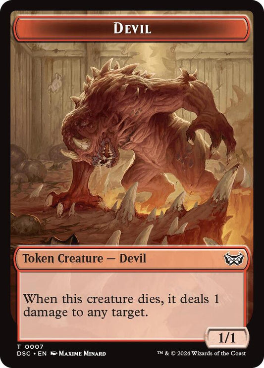 Devil // Scarecrow Double-Sided Token [Commander: Duskmourn: House of Horror] 7 // 23