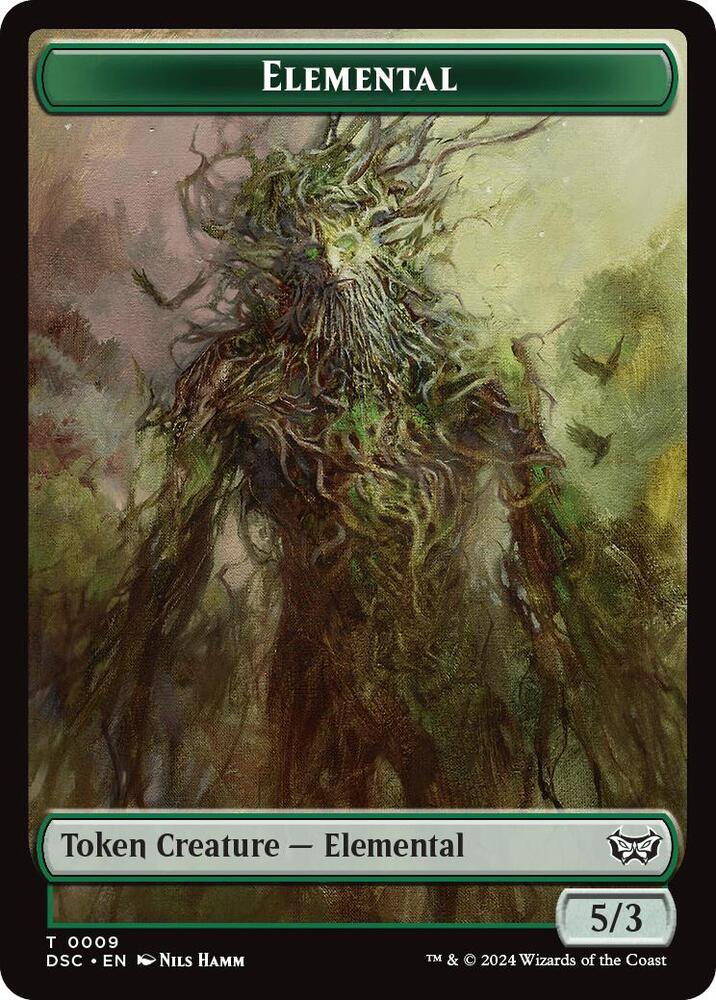 Elemental // Bird Double-Sided Token [Commander: Duskmourn: House of Horror] 9 // 5