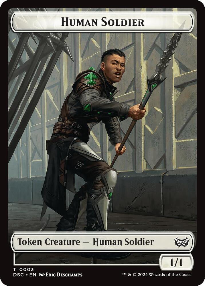 Human Soldier // Scarecrow Double-Sided Token [Commander: Duskmourn: House of Horror] 3 // 23