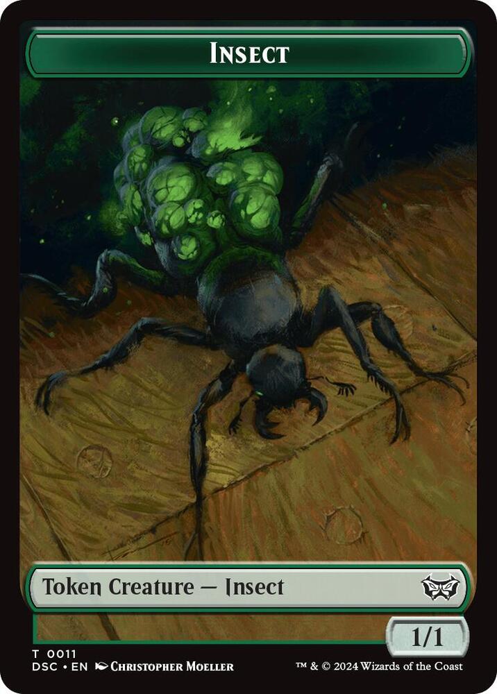 Insect (0011) // Shapeshifter Double-Sided Token [Commander: Duskmourn: House of Horror] 11 // 1