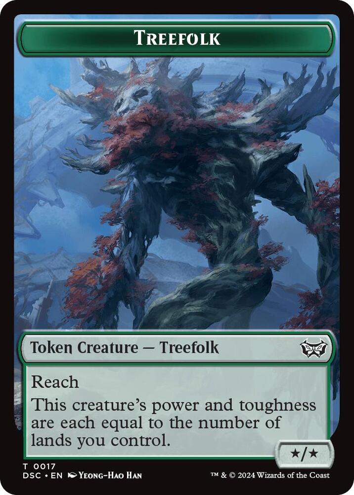Treefolk // Spider Double-Sided Token [Commander: Duskmourn: House of Horror] 17 // 16
