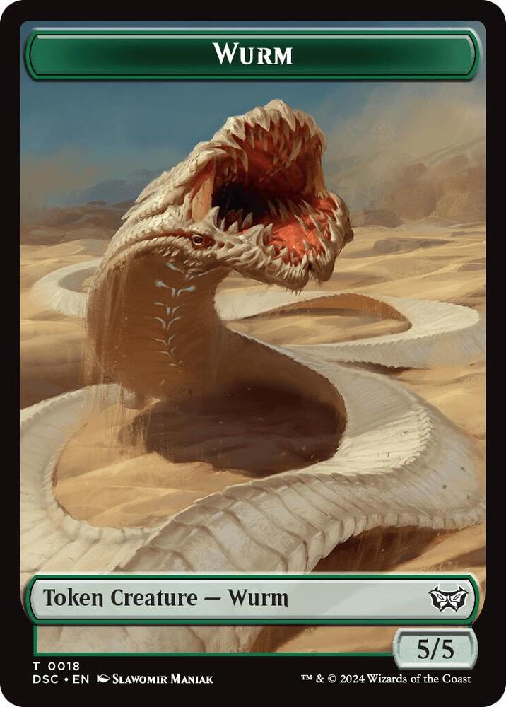 Wurm (0018) // Fractal Double-Sided Token [Commander: Duskmourn: House of Horror] 18 // 20