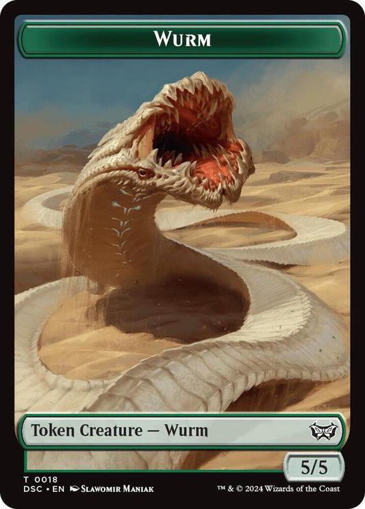 Wurm (0018) // Fractal Double-Sided Token [Commander: Duskmourn: House of Horror] 18 // 20