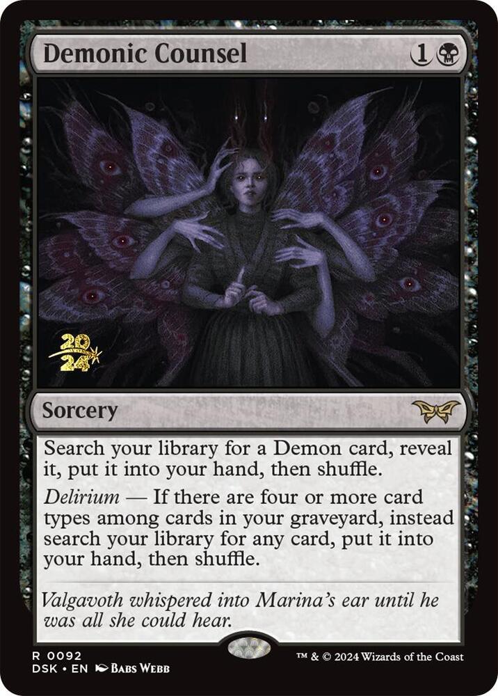 Demonic Counsel [Prerelease Cards] 92