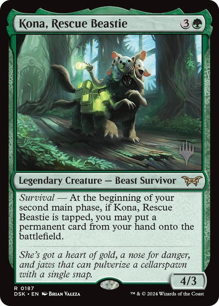 Kona, Rescue Beastie (0187) [Promo Pack: Duskmourn: House of Horror] 187