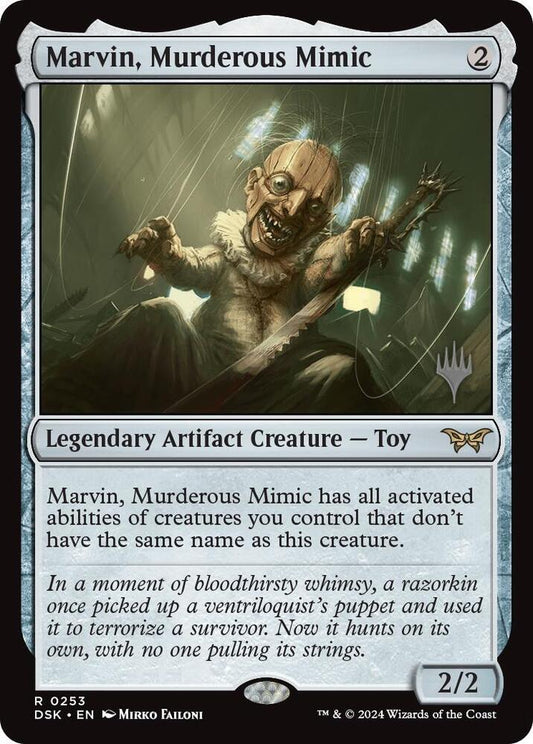 Marvin, Murderous Mimic [Promo Pack: Duskmourn: House of Horror] 253