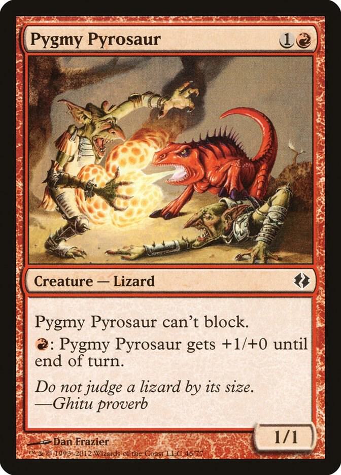 Pygmy Pyrosaur [Duel Decks: Venser vs. Koth] 46