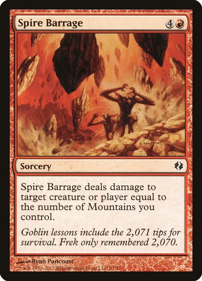 Spire Barrage [Duel Decks: Venser vs. Koth] 71