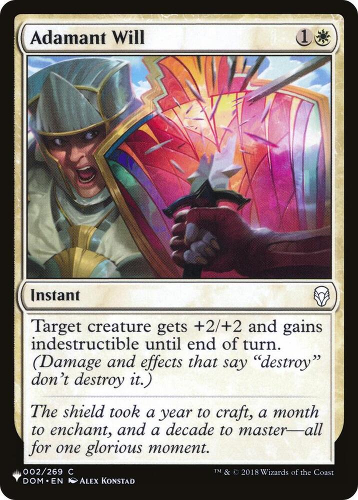 Adamant Will [The List Reprints] 002/269