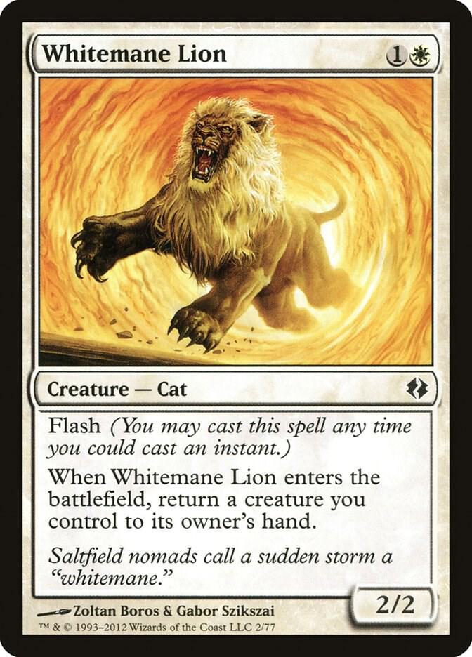 Whitemane Lion [Duel Decks: Venser vs. Koth] 2