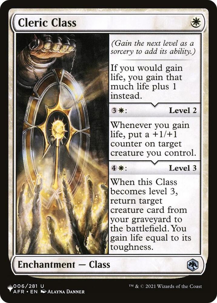 Cleric Class [The List Reprints] 006/281