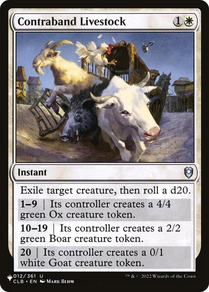 Contraband Livestock [The List Reprints] 012/361
