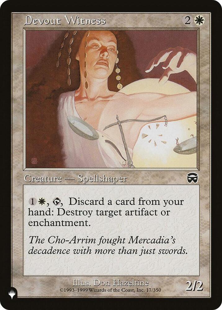 Devout Witness [The List Reprints] 17/350