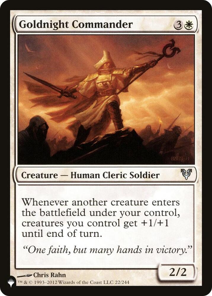 Goldnight Commander [The List Reprints] 22/244