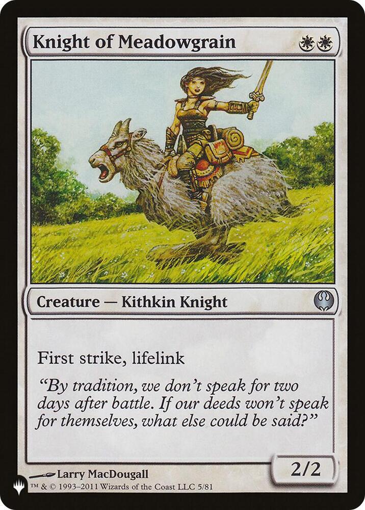 Knight of Meadowgrain [The List Reprints] 5
