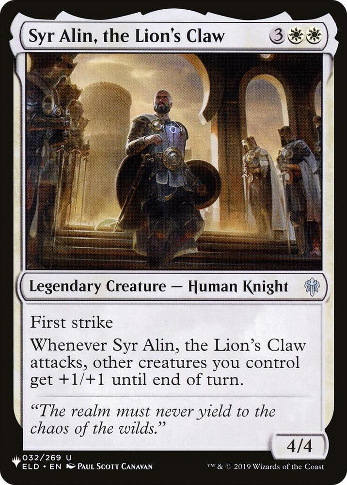 Syr Alin, the Lion's Claw [The List Reprints] 032/269